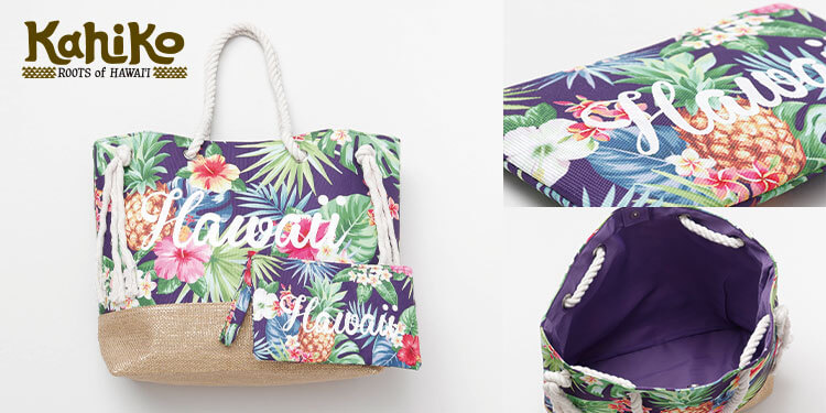 HAWAIIAN BIG TOTEBAG & POUCH SET