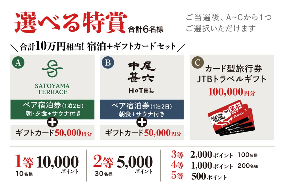 選べる特賞
